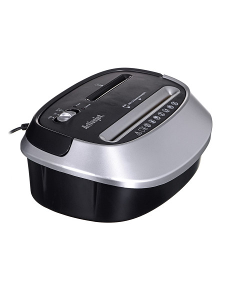 Niszczarka Activejet Ash-1201D, P-3, 25 L, Ścinki 45 Mm, Czarno-Srebrna.