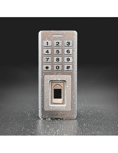 Qoltec Zamek Szyfrowy Oberon Z Czytnikiem Linii Papilarnych | Rfid | Kod | Karta | Brelok | Dzwonek | Ip68 | Em