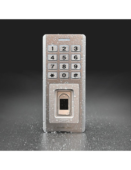 Qoltec Zamek Szyfrowy Oberon Z Czytnikiem Linii Papilarnych | Rfid | Kod | Karta | Brelok | Dzwonek | Ip68 | Em