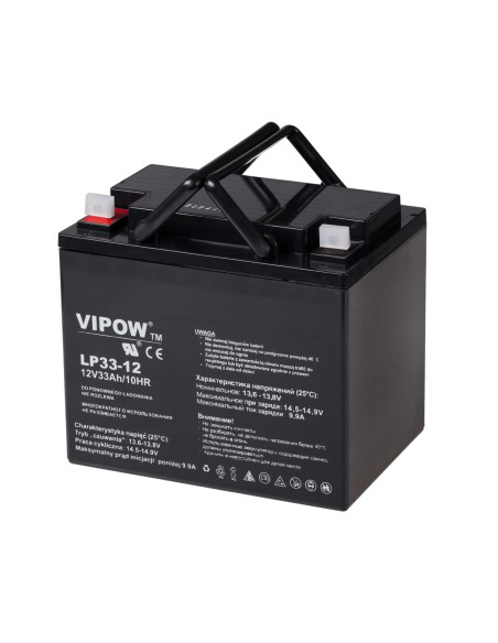 Akumulator Żelowy Vipow 12V 33Ah