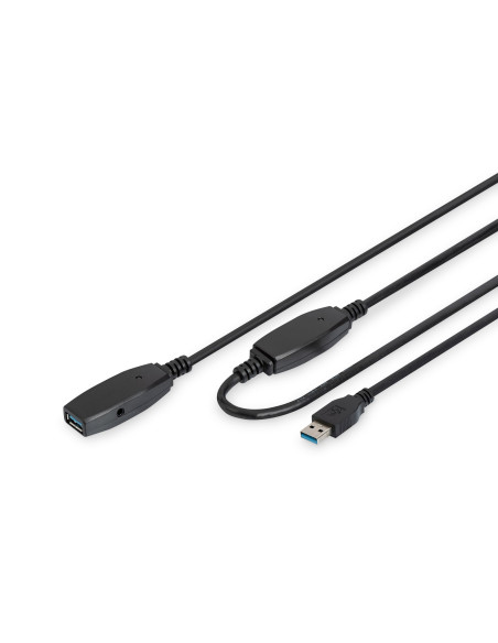 Kabel Przedłużający Usb 3.0 Superspeed 20Mtyp Usb A/Usb A M/Ż Aktywny Czarny 20M