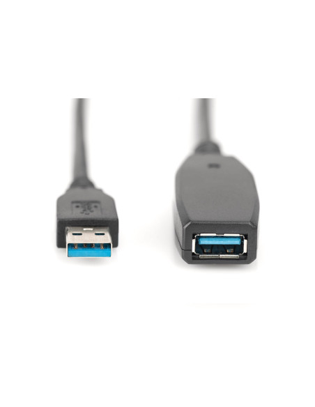 Kabel Przedłużający Usb 3.0 Superspeed 20Mtyp Usb A/Usb A M/Ż Aktywny Czarny 20M