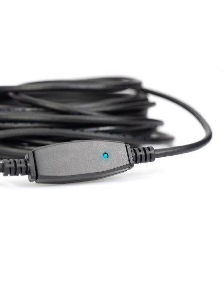 Kabel Przedłużający Usb 3.0 Superspeed 20Mtyp Usb A/Usb A M/Ż Aktywny Czarny 20M