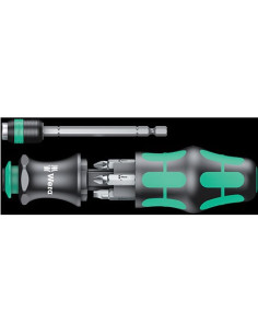 Rękojeść Z Uchwytem Do Grotów 1/4' Z Magnesem + 6 Grotów