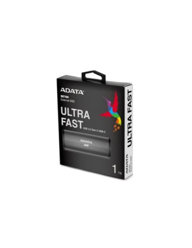 Adata Ase760 512 Gb Usb Type-C 3.2 Gen 2 (3.1 Gen 2) Szary, Tytan