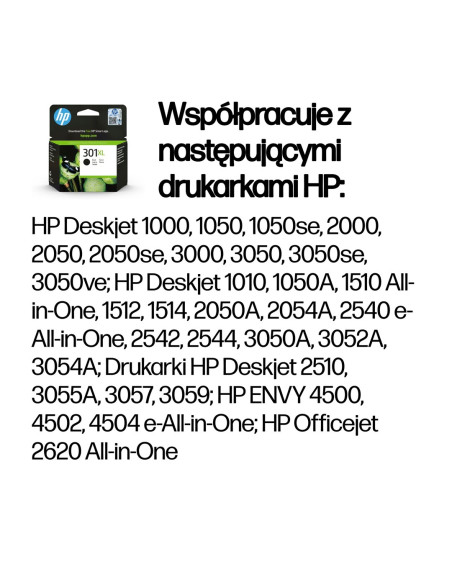 Hp 301Xl Oryginalny Wkład Atramentowy Czarny Xl