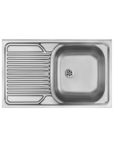 Zlewozmywak Stalowy 1-Komorowy Z Ociekaczem Po Lewej Stronie - Nakładany Zm5 011L 5907650846444