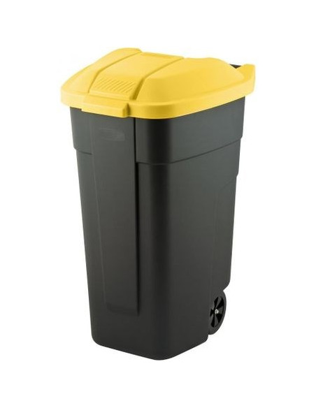 Curver Kosz Na Odpady Czarny 110L... /Pokrywa Żółta