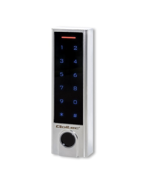 Qoltec Zamek Szyfrowy Dotykowy Titan Z Czytnikiem Linii Papilarnych | Rfid | Bt 4.0 | Kod | Karta | Brelok | Dzwanek | Ip68