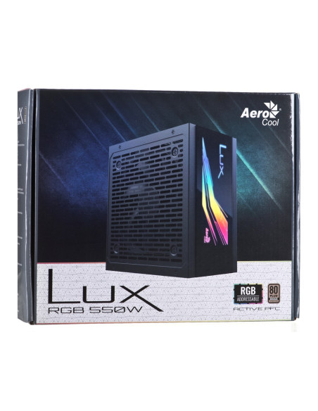 Zasilacz Aerocool Lux Aeropgsluxrgb-550 (550 W  120 Mm)