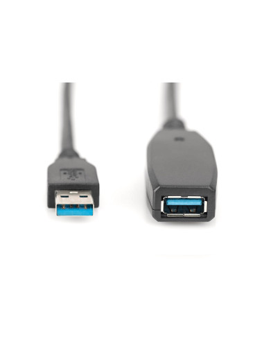 Kabel Przedłużający Usb 3.0 Superspeed 15Mtyp Usb A/Usb A M/Ż Aktywny Czarny 15M