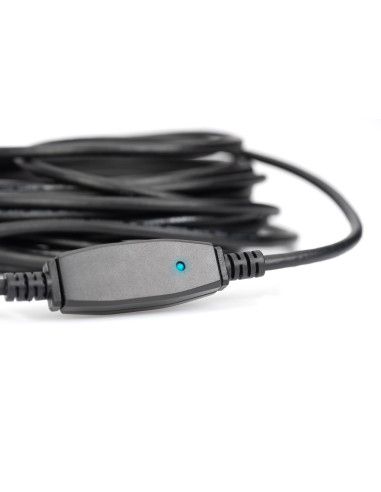 Kabel Przedłużający Usb 3.0 Superspeed 15Mtyp Usb A/Usb A M/Ż Aktywny Czarny 15M