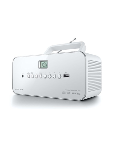 Radioodtwarzacz Muse M-28 Rdw Przenośne Radio Fm/Cd/Mp3/Jack/Usb Biały
