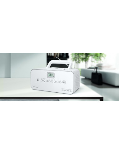 Radioodtwarzacz Muse M-28 Rdw Przenośne Radio Fm/Cd/Mp3/Jack/Usb Biały