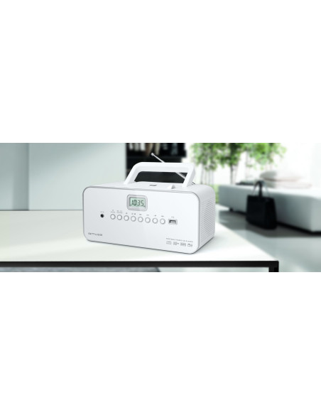 Radioodtwarzacz Muse M-28 Rdw Przenośne Radio Fm/Cd/Mp3/Jack/Usb Biały