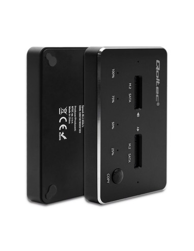 Qoltec Stacja Dokująca Dysków 2X Ssd M.2 Sata | Ngff | Usb Typ C