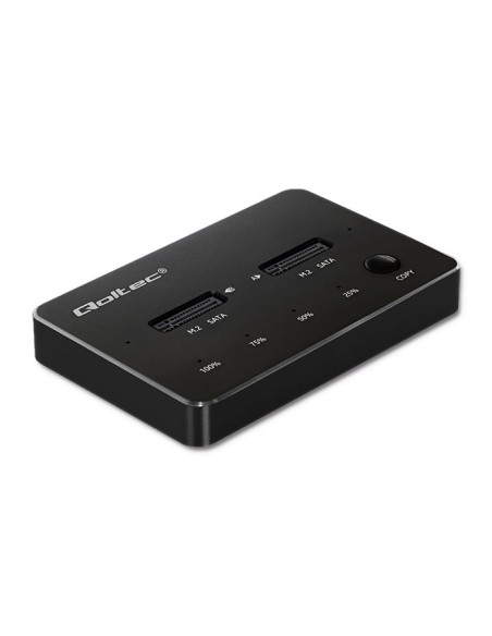 Qoltec Stacja Dokująca Dysków 2X Ssd M.2 Sata | Ngff | Usb Typ C