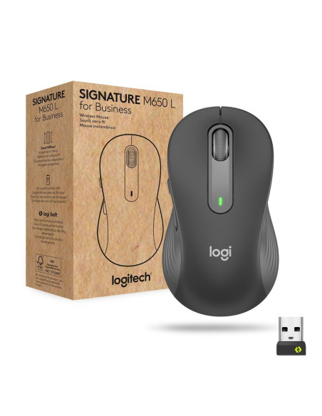 Logitech Signature M650 For Business Myszka Biuro Po Prawej Stronie Rf Wireless + Bluetooth Optyczny 4000 Dpi