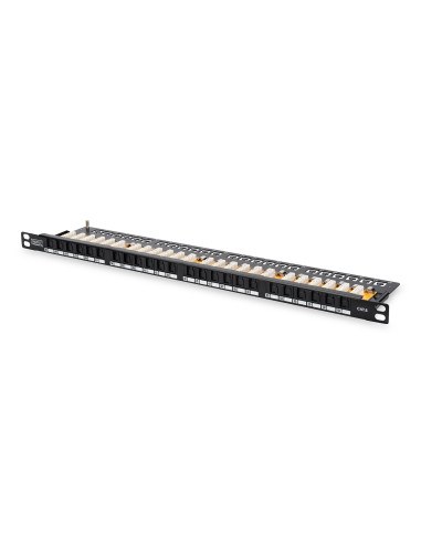Digitus Panel Krosowy (Patch Panel) High Density 19'' 24X Rj45, Lsa Poziom, Kat.6, Nieekranowany, 0.5U, Czarny, Prowadnica Kabli