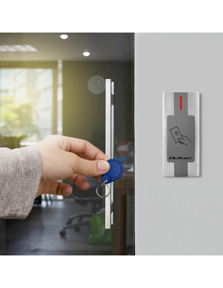 Qoltec Czytnik Kart I Breloków Zbliżeniowy Rfid | Metalowa Obudowa