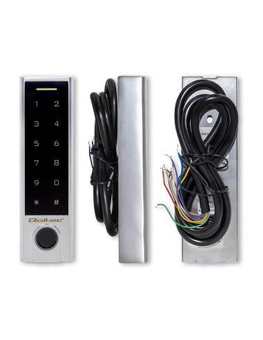 Qoltec Zamek Szyfrowy Dotykowy Proteus Z Czytnikiem Linii Papilarnych | Rfid | Kod | Karta | Brelok | Dzwonek | Ip68 | Em