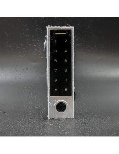 Qoltec Zamek Szyfrowy Dotykowy Proteus Z Czytnikiem Linii Papilarnych | Rfid | Kod | Karta | Brelok | Dzwonek | Ip68 | Em