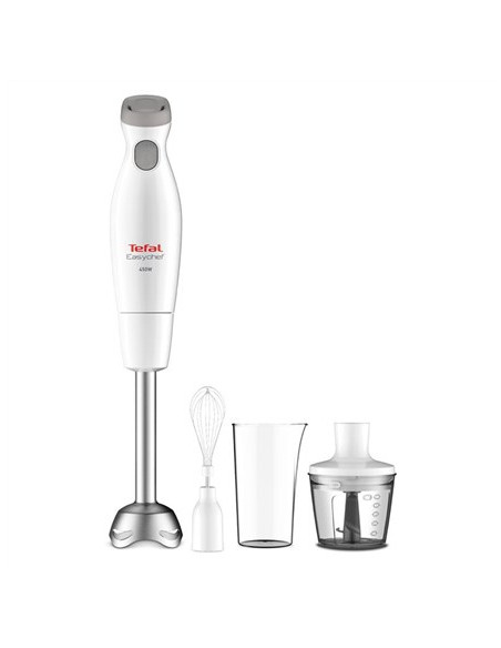 Tefal Hb453 0,5 L Blender Stołowy 450 W Szary, Stal Nierdzewna, Biały