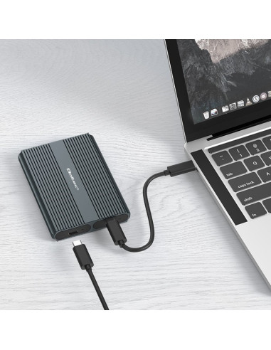 Qoltec Obudowa | Kieszeń Na Dysk M.2 Ssd | Sata | Nvme | Usb-C | Dual 2 X 2Tb