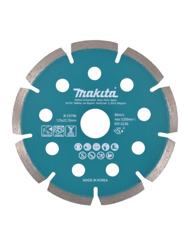 Makita Tarcza Diamentowa 125X22,23Mm Segment (Na Sucho) Beton, Granit, Marmur