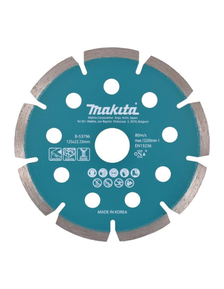Makita Tarcza Diamentowa 125X22,23Mm Segment (Na Sucho) Beton, Granit, Marmur