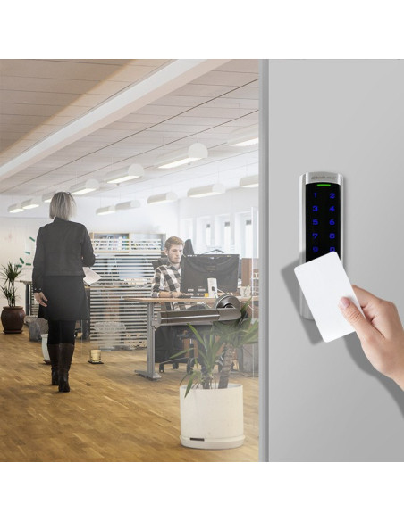 Qoltec Zamek Szyfrowy Dione Z Czytnikiem Rfid | Kod | Karta | Brelok | Dzwonek | Ip68 | Em | Slim