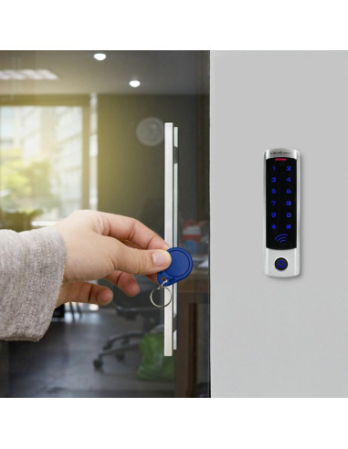 Qoltec Zamek Szyfrowy Dione Z Czytnikiem Rfid | Kod | Karta | Brelok | Dzwonek | Ip68 | Em | Slim