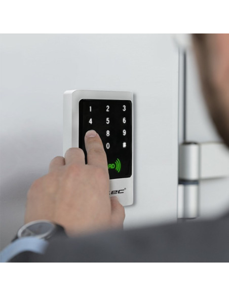 Qoltec Zamek Szyfrowy Mimas Z Czytnikiem Rfid | Kod | Karta | Brelok | Dzwonek | Ip68 | Em
