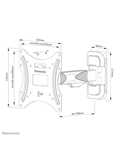Tv Set Acc Wall Mount/Wl40-540Bl12 Neomounts