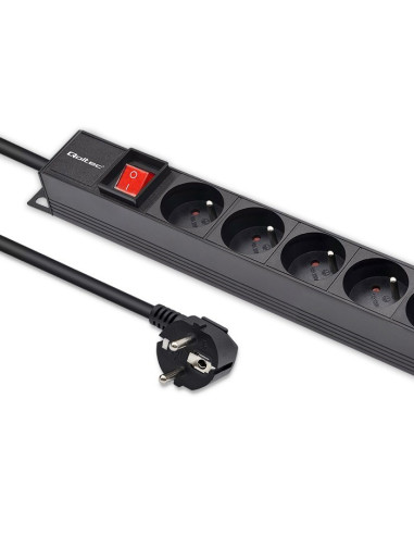 Qoltec Aluminiowa Listwa Zasilająca Pdu Do  Rack | 16A |  16 X French | Pionowa | 1.8M
