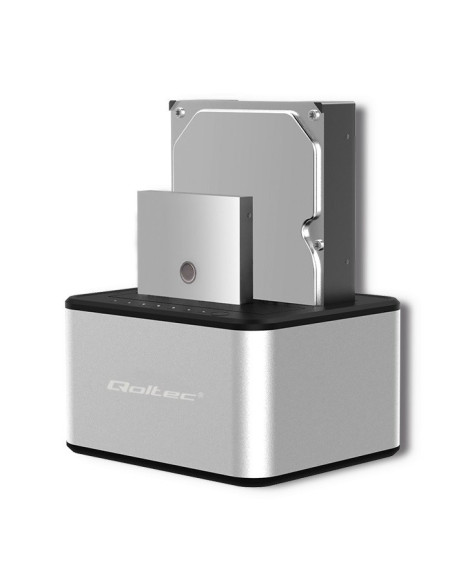 Qoltec Stacja Dokująca Dysków 2Xhdd/Ssd 2.5"/3.5" Sata | Usb 3.0 | Klonowanie