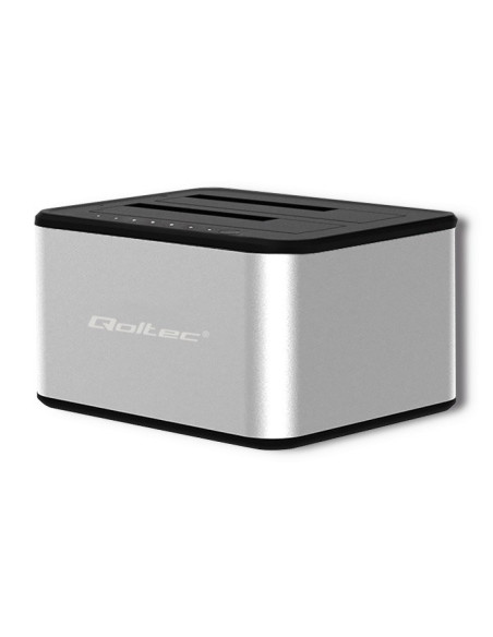 Qoltec Stacja Dokująca Dysków 2Xhdd/Ssd 2.5"/3.5" Sata | Usb 3.0 | Klonowanie