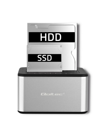 Qoltec Stacja Dokująca Dysków 2Xhdd/Ssd 2.5"/3.5" Sata | Usb 3.0 | Klonowanie
