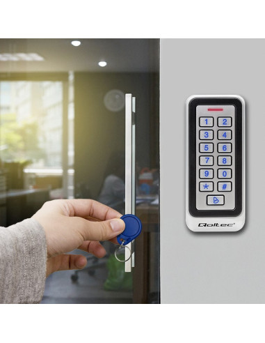 Qoltec Zamek Szyfrowy Rhea Z Czytnikiem Rfid | Kod | Karta | Brelok | Dzwonek | Ip68 | Em