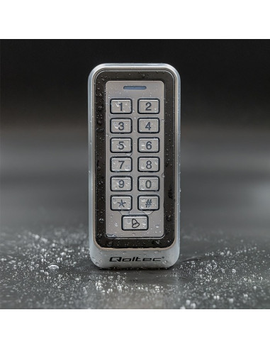 Qoltec Zamek Szyfrowy Rhea Z Czytnikiem Rfid | Kod | Karta | Brelok | Dzwonek | Ip68 | Em
