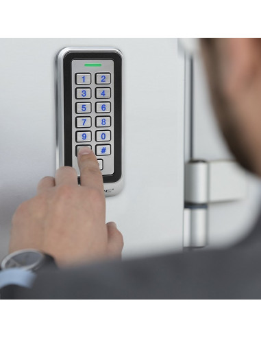 Qoltec Zamek Szyfrowy Rhea Z Czytnikiem Rfid | Kod | Karta | Brelok | Dzwonek | Ip68 | Em