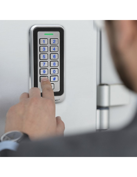 Qoltec Zamek Szyfrowy Rhea Z Czytnikiem Rfid | Kod | Karta | Brelok | Dzwonek | Ip68 | Em