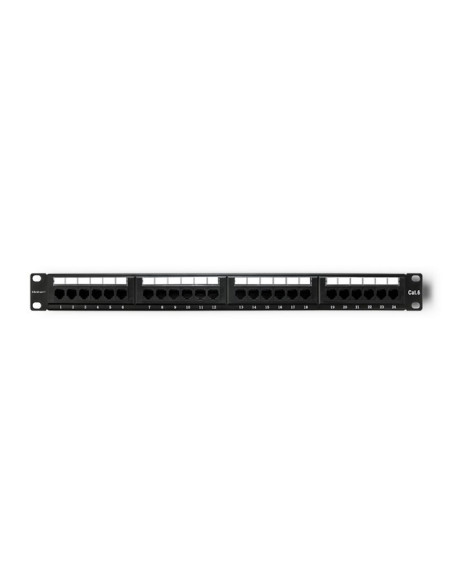Qoltec Patch Panel Rack | 24 Porty | Kat.6 Utp | Czarny
