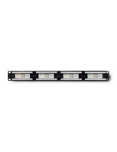 Qoltec Patch Panel Rack | 24 Porty | Kat.6 Utp | Czarny