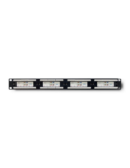 Qoltec Patch Panel Rack | 24 Porty | Kat.6 Utp | Czarny
