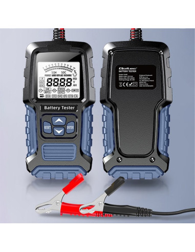 Qoltec Cyfrowy Tester Akumulatora Z Wyświetlaczem Lcd | 12V | 24V | 3Ah-400Ah