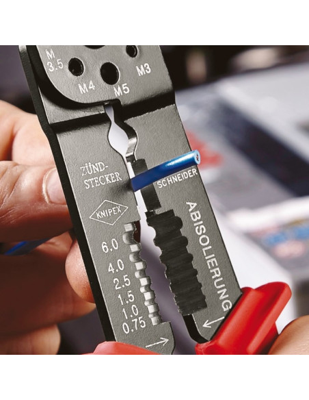 Knipex 97 21 215 B Narzędzie Do Zaciskania Czarny, Niebieski, Czerwony