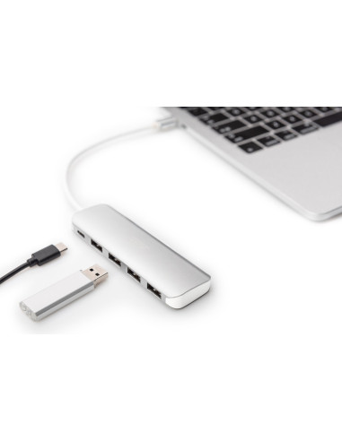 Digitus 4-Portowy Hub Usb Type-C™ (Usb 3.0) + Pd