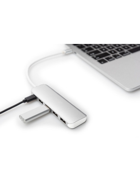 Digitus 4-Portowy Hub Usb Type-C™ (Usb 3.0) + Pd