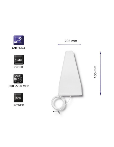 Qoltec Antena 4G Lte | 18Dbi | Zewnętrzna